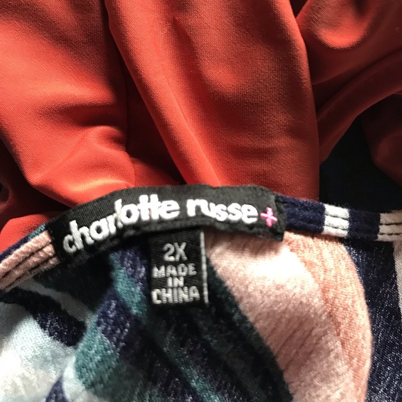 Striped Crop Front Tie Top - Picture 6 of 7